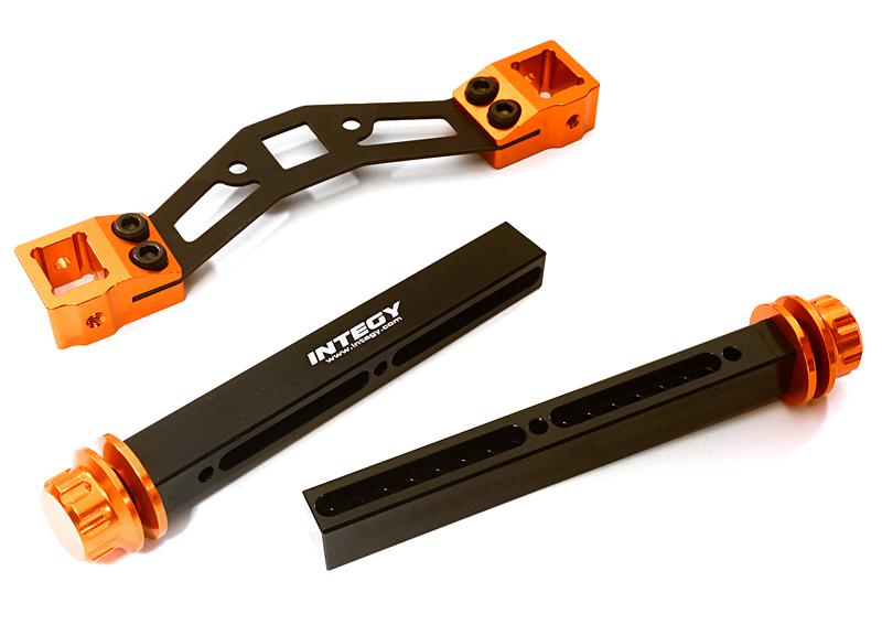 C27964ORANGE Adjustable Rear Body Mount & Post Set for Traxxas 1/10 E-Maxx Brushless 4914R - Image 1