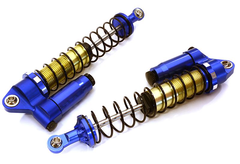 C28070BLUE Rebound Adj Piggyback Shock (2) for Axial 1/10 & Off-Road Scale Crawler(L=104mm) - Image 1