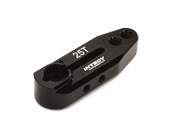 C28145BLACK Billet Machined Alloy Servo Horn 25T for Futaba Type Servo (r=20, 24mm) - Image 1
