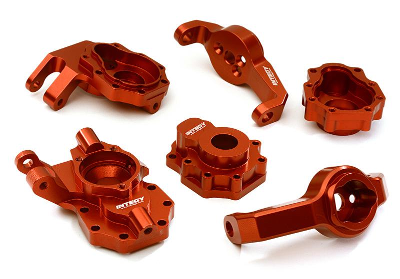C28201RED Machined Alloy Front Portal Housings & Uprights for Traxxas 1/10 TRX-4 - Image 1