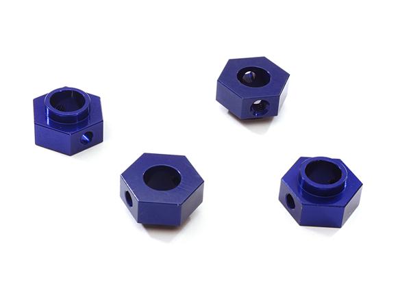 C28237BLUE Alloy Machined 12mm Hex Wheel (4) Hub 5mm Thick for Traxxas TRX-4 Scale Crawler - Image 1