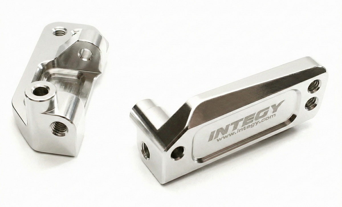 C28324SILVER Billet Machined Caster Blocks for 1/10 Rustler 2WD, Stampede 2WD, Slash 2WD 3632 - Image 1