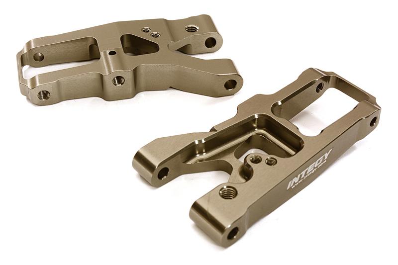 C28354GREY Billet Machined Front Suspension Arms for Traxxas 1/10 4-Tec 2.0 - Image 1