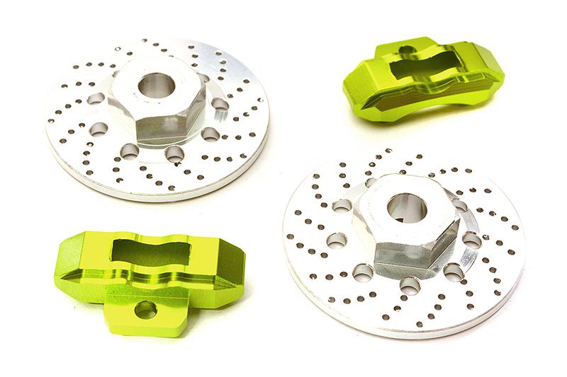 C28425GREEN Realistic Alloy Rear Brake Disc (2) for Traxxas 1/10 4-Tec 2.0 - Image 1