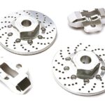 Realistic Silver Alloy Rear Brake Disc for Traxxas 1/10 4-Tec 2.0 (2-Pack)