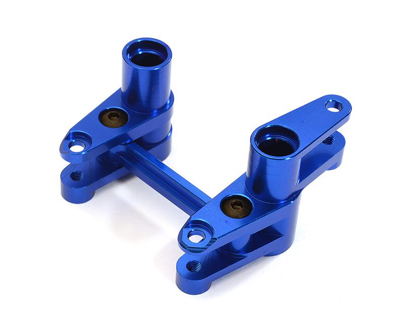 C28427BLUE Billet Machined Alloy Steering Bellcrank Set for Traxxas 1/10 4-Tec 2.0 - Image 1