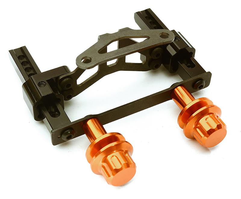 C28448ORANGE Adjustable Rear Body Mount & Post Set for Traxxas 1/10 4-Tec 2.0 - Image 1
