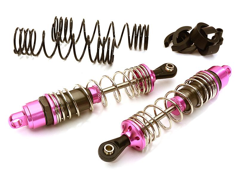 C28477PURPLE Machined 100mm Rear Alloy Shocks for Traxxas 1/10 Stampede, Rustler & Slash - Image 1