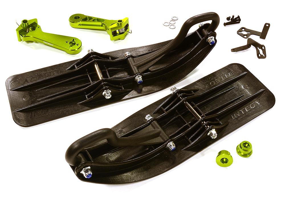 C28553GREEN Front Sled Ski Attachment Set for Traxxas 1/10 E-Revo 2.0 (for RWD Operation) - Image 1