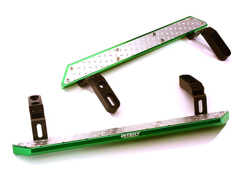 C28576GREEN Alloy Machined Side Step Plate Set for Traxxas TRX-4 Scale & Trail Crawler - Image 1