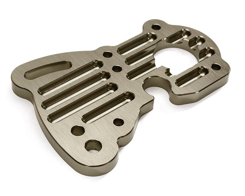 C28671GREY Billet Machined Motor Plate w/ Heatsink for 1/10 E-Revo 2.0 8690 - Image 1