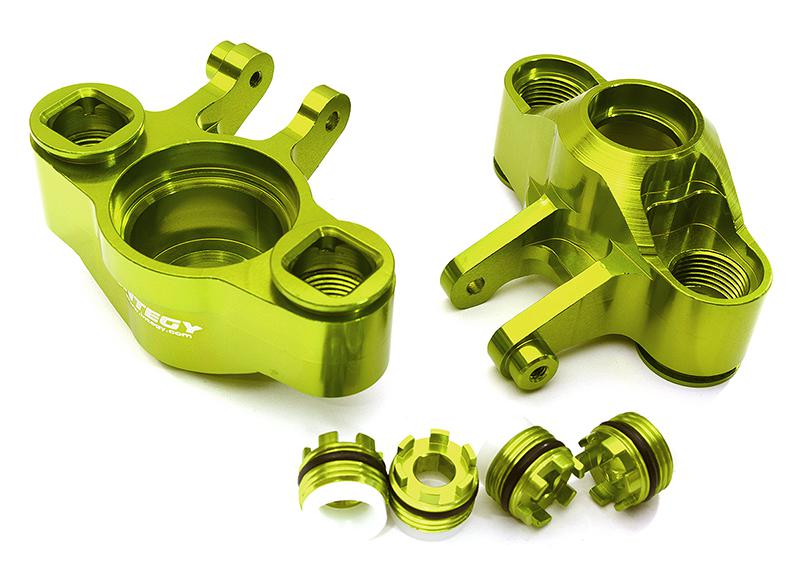 C28681GREEN Billet Machined Steering Knuckles for Traxxas 1/10 E-Revo 2.0 8635 - Image 1