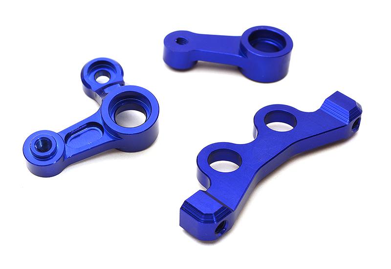 C28690BLUE Billet Machined Alloy Steering Bellcrank for Tamiya 1/10 M-07 - Image 1