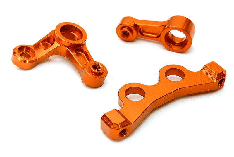 C28690ORANGE Billet Machined Alloy Steering Bellcrank for Tamiya 1/10 M-07 - Image 1