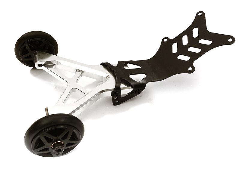 C28691SILVER Billet Machined Wheelie Bar for Traxxas T-Maxx Monster Truck - Image 1