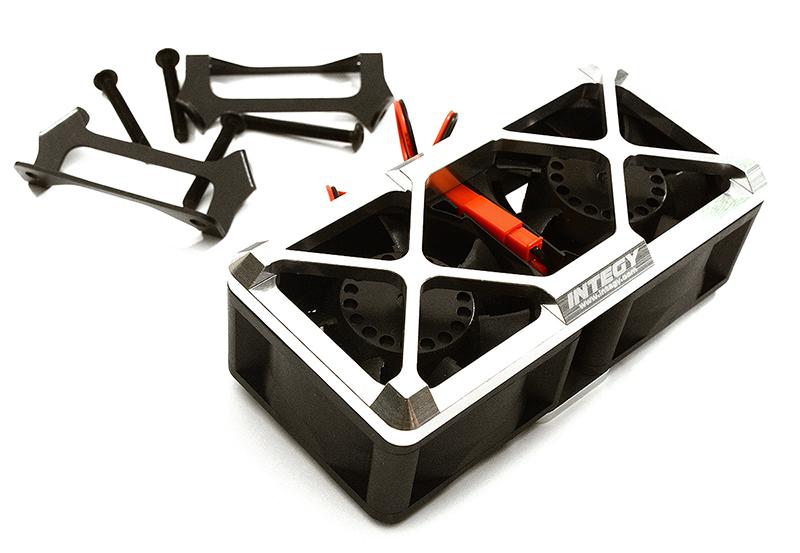 C28697SILVER Ultra High Speed Twin Cooling Fan Kit 17k rpm for Traxxas X-Maxx - Image 1