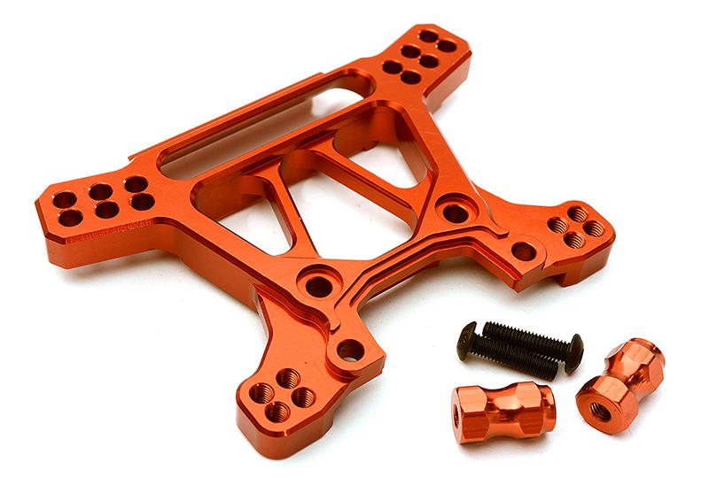 C28739RED Billet Machined Alloy Front Shock Tower for Traxxas 1/10 Rustler 4X4 6739 - Image 1