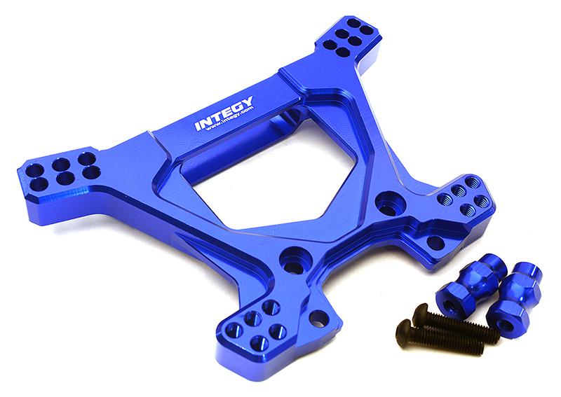 C28740BLUE Billet Machined Alloy Rear Shock Tower for Traxxas 1/10 Rustler 4X4 6738 - Image 1