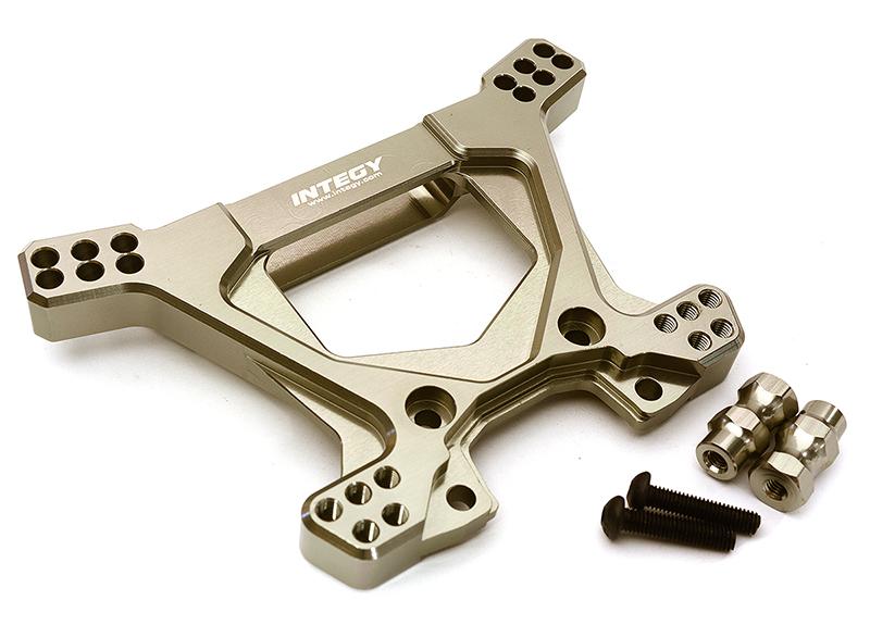 C28740GREY Billet Machined Alloy Rear Shock Tower for Traxxas 1/10 Rustler 4X4 6738 - Image 1