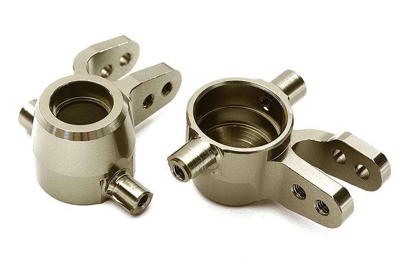 C28741GREY Billet Machined Steering Knuckles for Traxxas 1/10 Rustler 4X4 6837 - Image 1
