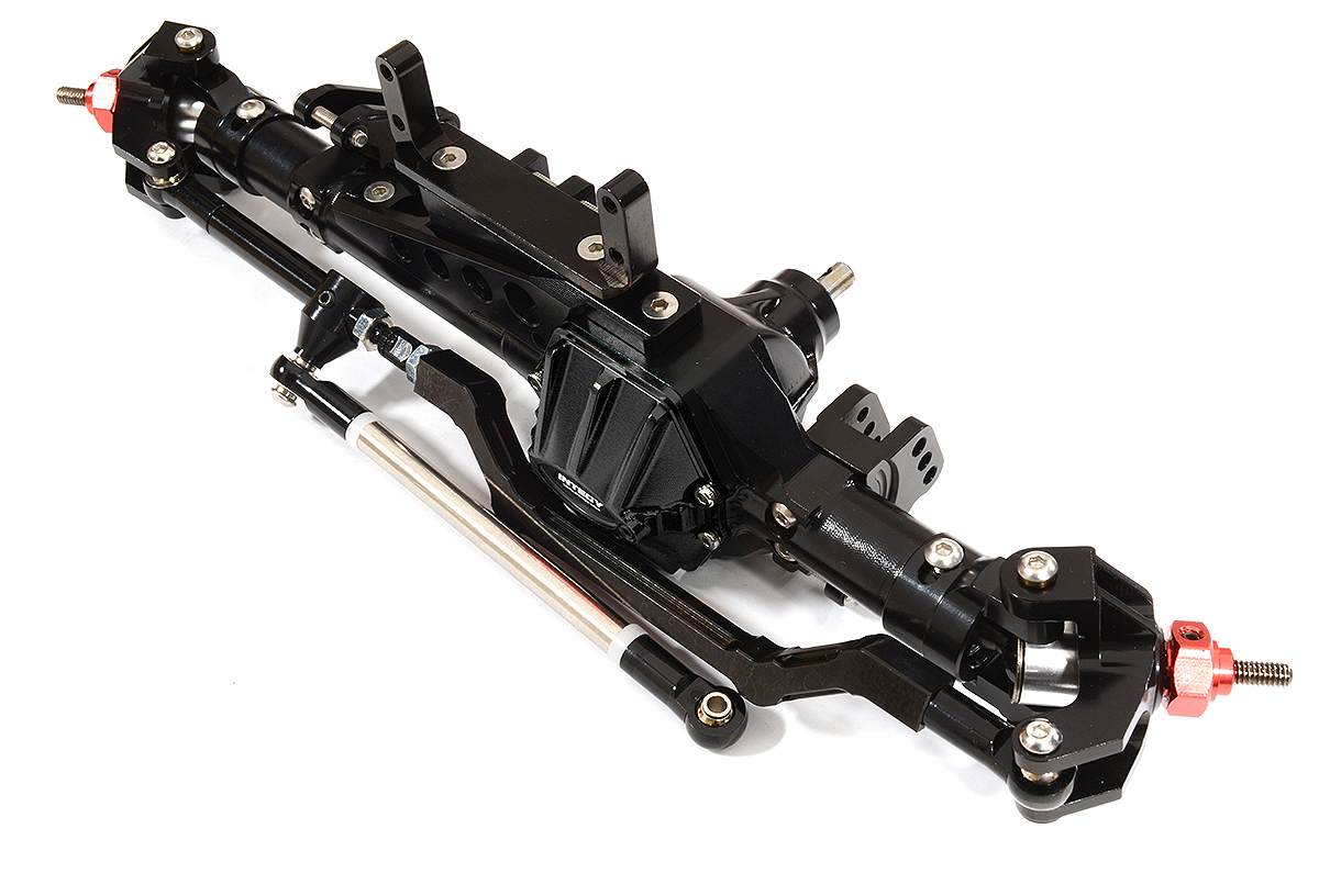 C28763BLACK Billet Machined Complete Front Axle Assembly for Axial 1/10 Wraith 2.2 - Image 1