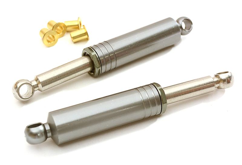C28766GUN Realistic 60mm Off-Road Shock Set (2) for 1/10 Scale Rock Crawler & Scale Trucks - Image 1