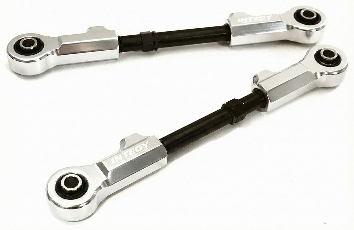 C28834SILVER Billet Machined Upper Suspension Links for Losi 1/5 Desert Buggy XL-E & 2.0 - Image 1