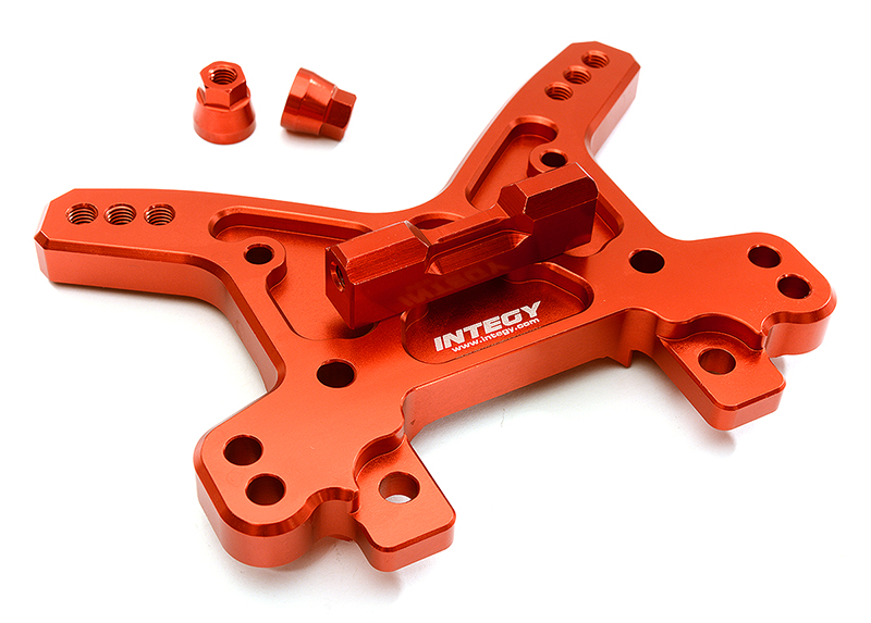 C28838RED Billet Machined Front Shock Tower for Losi 1/5 Desert Buggy XL-E - Image 1