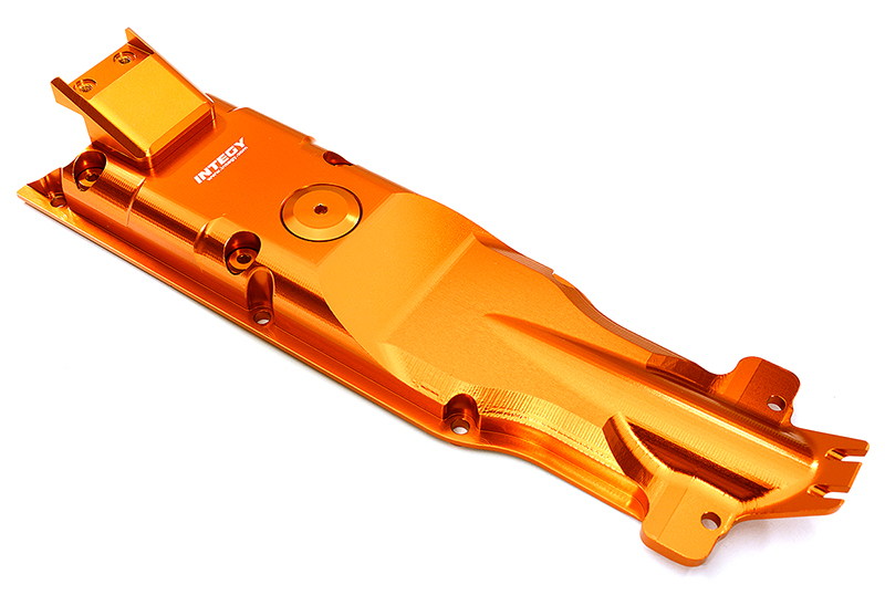C28842ORANGE Billet Machined Center Skid Plate Upgrade for Traxxas 1/10 E-Revo 2.0 5637 - Image 1