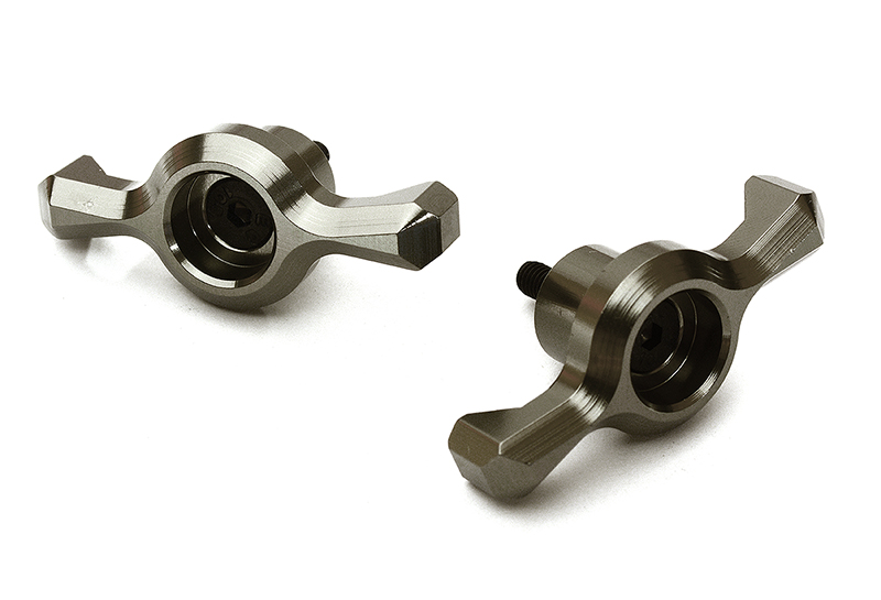 C28871GREY Alloy Rear Spare Tire Lock Nuts for Traxxas 1/7 Unlimited Desert Racer 3931 - Image 1