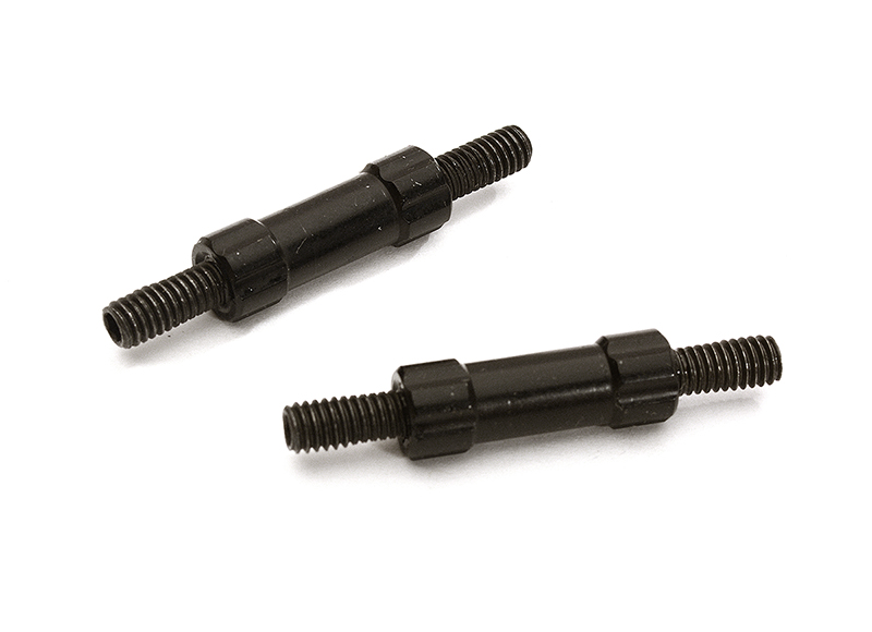 C28872BLACK Billet Machined 20mm Aluminum Linkages (2) M4 Threaded for 1/10 Scale Crawler - Image 1