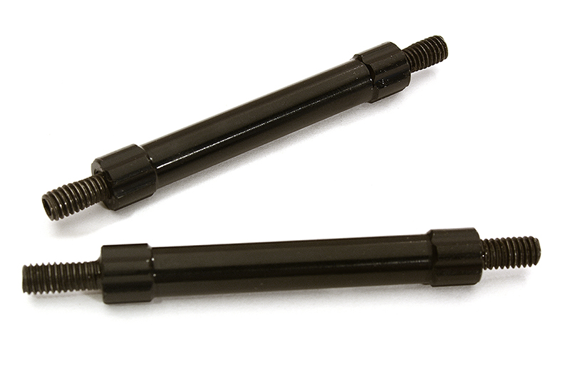C28877BLACK Billet Machined 45mm Aluminum Linkages (2) M4 Threaded for 1/10 Scale Crawler - Image 1