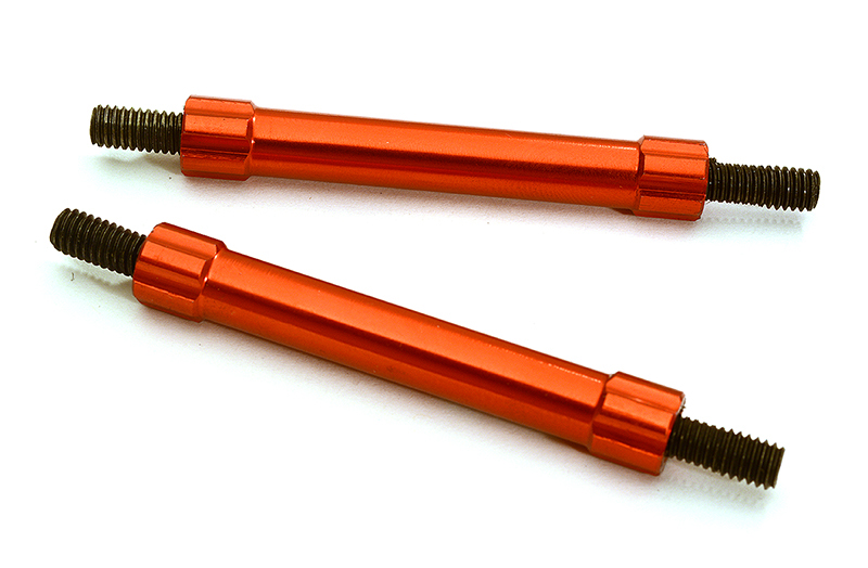 C28878RED Billet Machined 50mm Aluminum Linkages (2) M4 Threaded for 1/10 Scale Crawler - Image 1