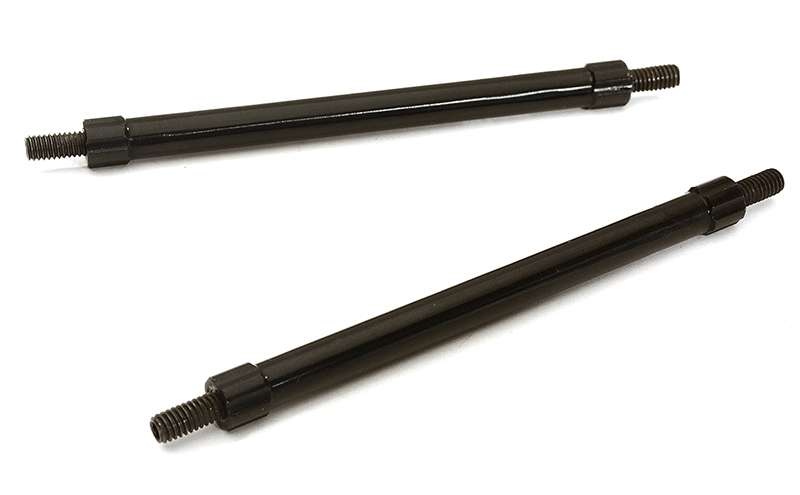 C28883BLACK Billet Machined 75mm Aluminum Linkages (2) M4 Threaded for 1/10 Scale Crawler - Image 1