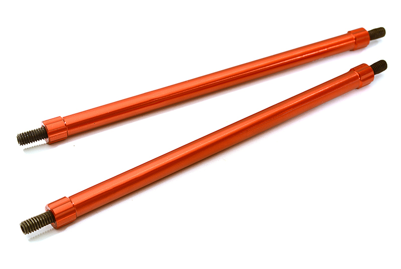 C28890RED Billet Machined 110mm Aluminum Linkages (2) M4 Threaded for 1/10 Scale Crawler - Image 1