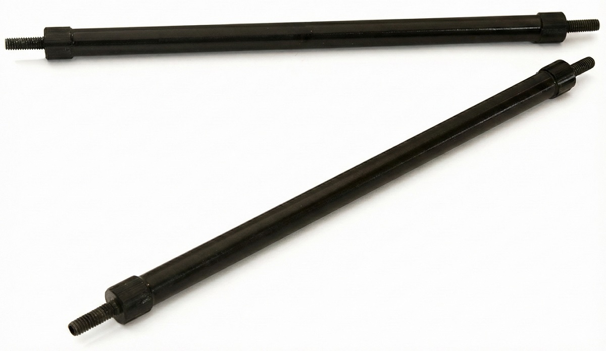 C28896BLACK Billet Machined 105mm Aluminum Linkages (2) M3 Threaded for 1/10 Scale Crawler - Image 1