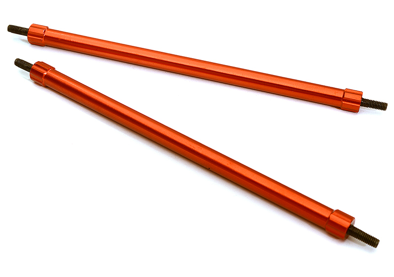 C28896RED Billet Machined 105mm Aluminum Linkages (2) M3 Threaded for 1/10 Scale Crawler - Image 1