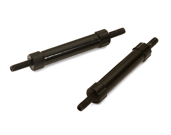 C28901BLACK Billet Machined 45mm Aluminum Linkages (2) M3 Threaded for 1/10 Scale Crawler - Image 1