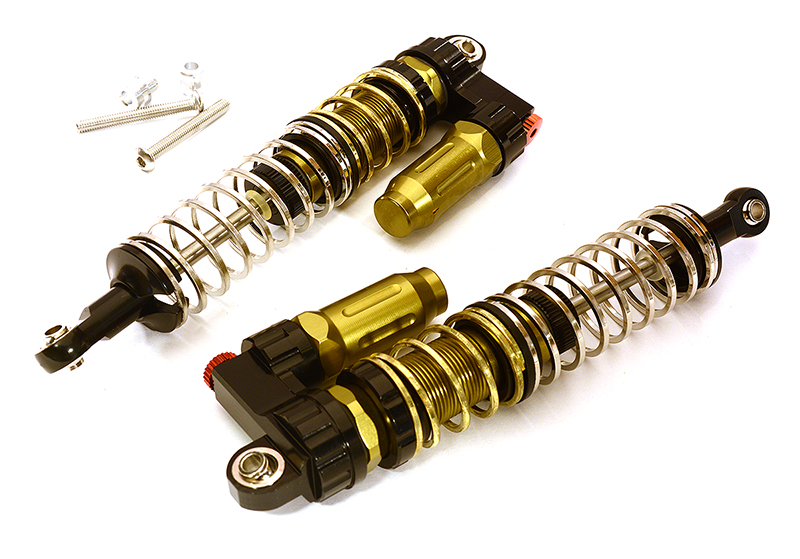 C28930BLACK Piggyback Off-Road Shock for 1/10 Scale with 2 Stage Square Spring (L=110mm) - Image 1