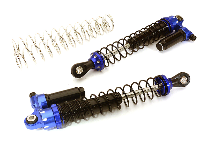 C28951BLUE Billet Machined Piggyback Shock(2) for 1/10 SCX-10, SCX10 II, SCX10 III (L=90mm) - Image 1