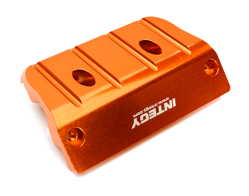 C28978ORANGE Billet Machined Front Skid Plate for Arrma 1/8 Outcast 6S BLX (AR320363) - Image 1