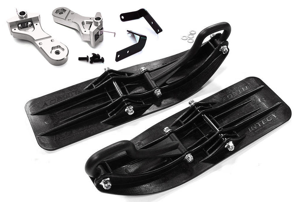 C29018SILVER Front Sled Ski Attachment Set for Arrma 1/10 Granite Voltage 2WD Mega Truck - Image 1