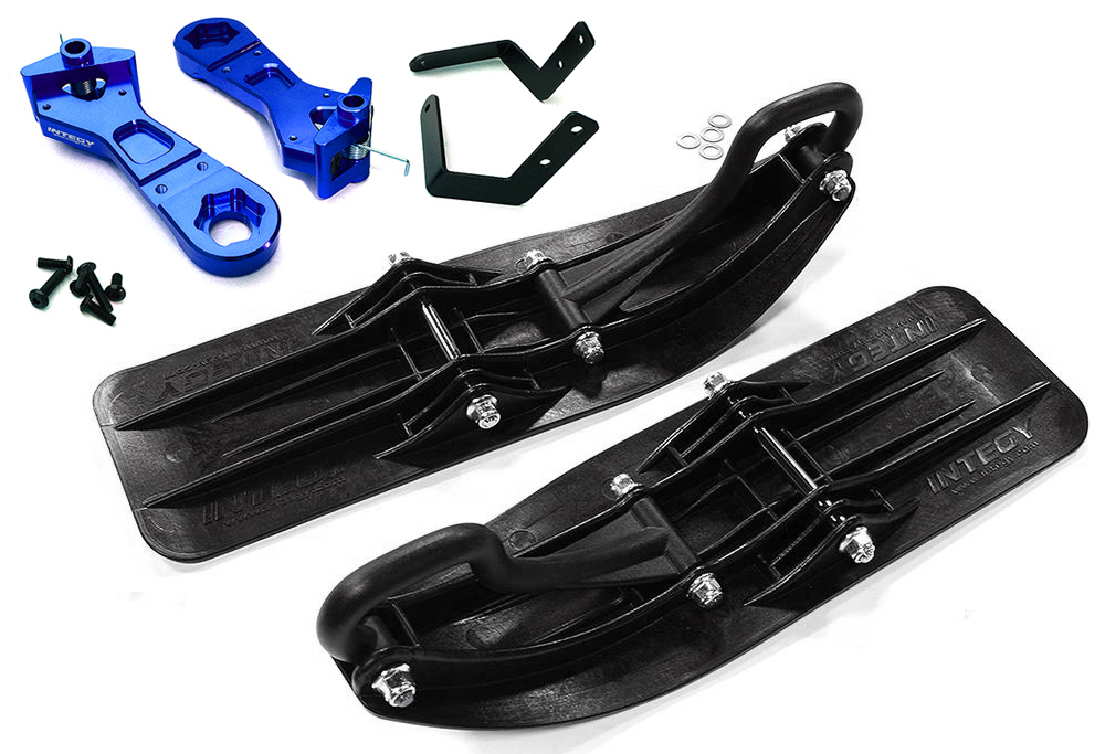 C29019BLUE Front Sled Ski Attachment Set for Arrma 1/8 Kraton 6S BLX (for RWD Operation) - Image 1