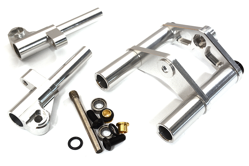 Billet Machined Silver Front Fork Upgrade Set for Tamiya T3-01 Dancing Rider