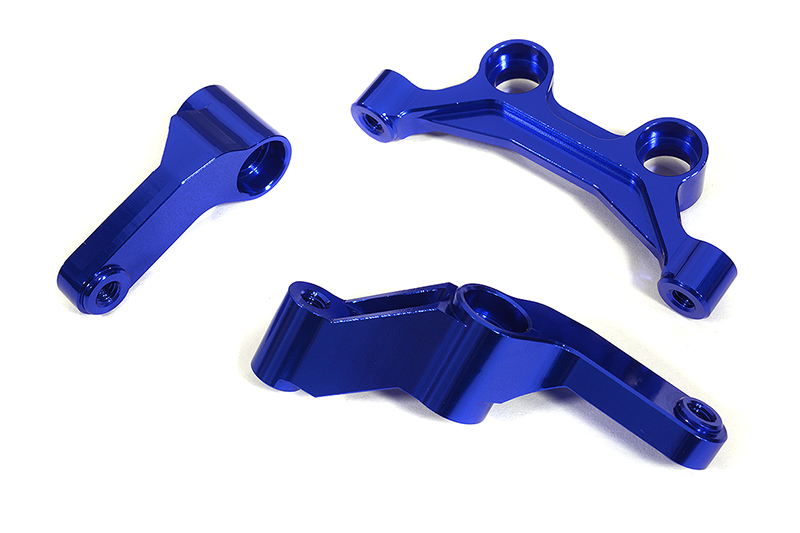 C29598BLUE Billet Machined Steering Bellcrank Kit for Associated DR10 Drag Race Car RTR - Image 1
