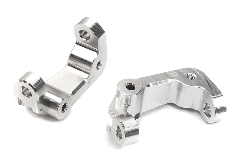 C29610SILVER Billet Machined Alloy Caster Blocks for Team Associated DR10 Drag Race Car RTR - Image 1
