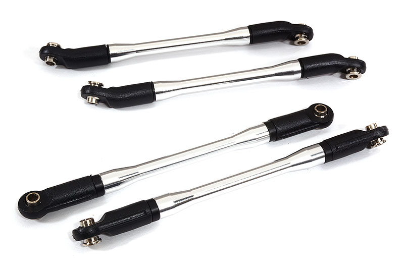 Rear Upper and Lower Suspension Links(4) w/ Rod Ends for Axial 1/10 SCX10 II 6X6