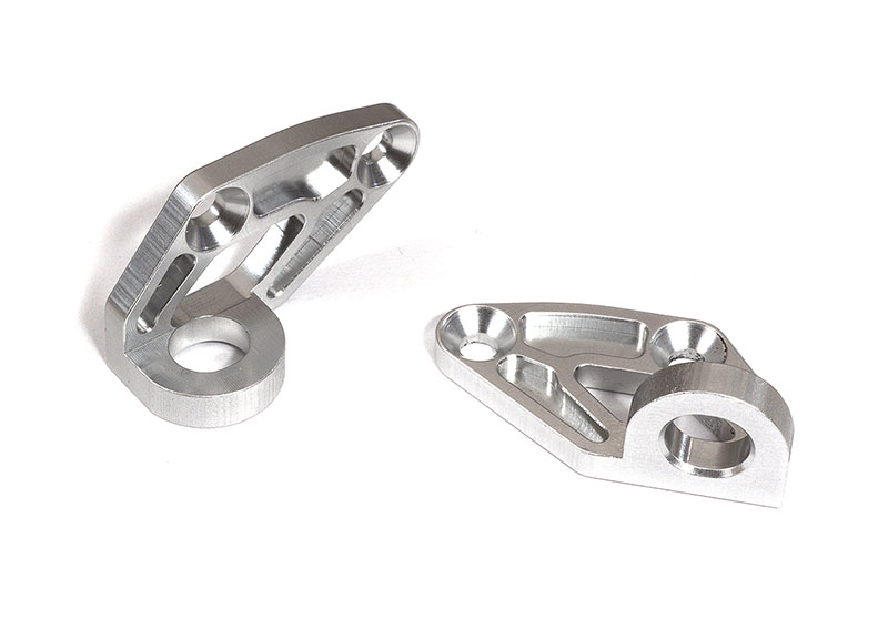 Machined Alloy Front Body Mounts for Axial 1/10 SCX10 II 6X6 - Silver