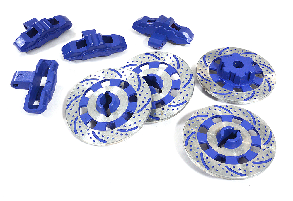 Realistic Scale Alloy Brake Disc Set for Traxxas 1/7 Unlimited Desert Racer 8569