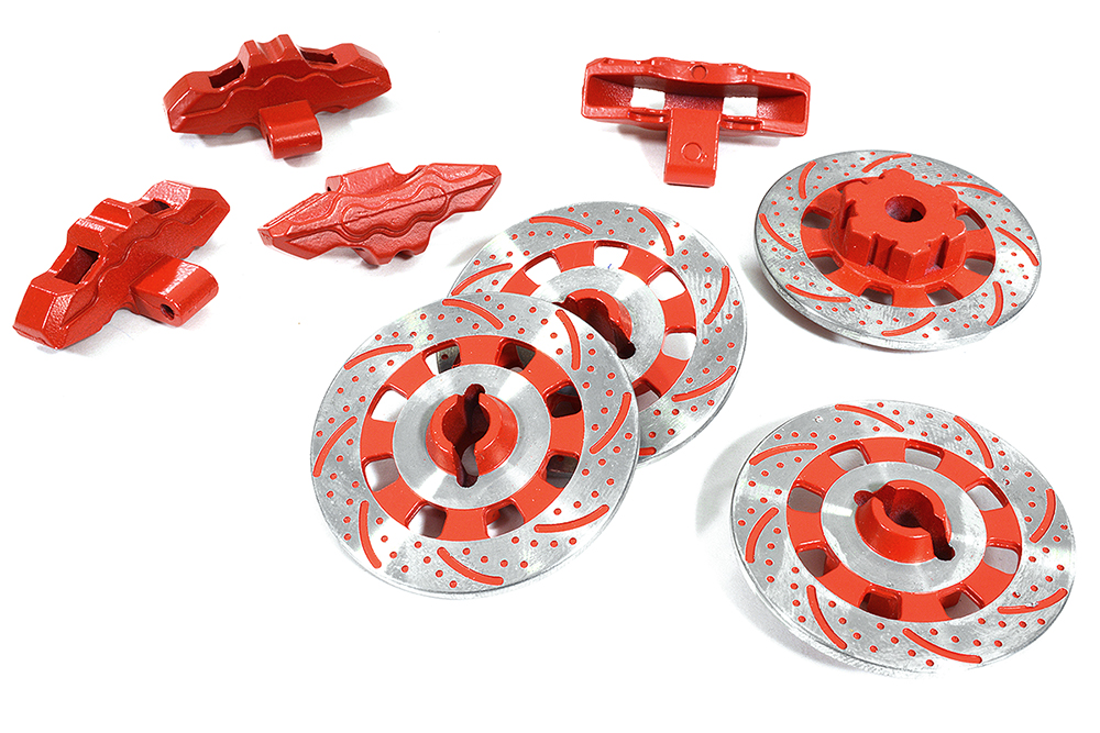 Realistic Scale Alloy Brake Disc Set for Traxxas 1/7 Unlimited Desert Racer 8569